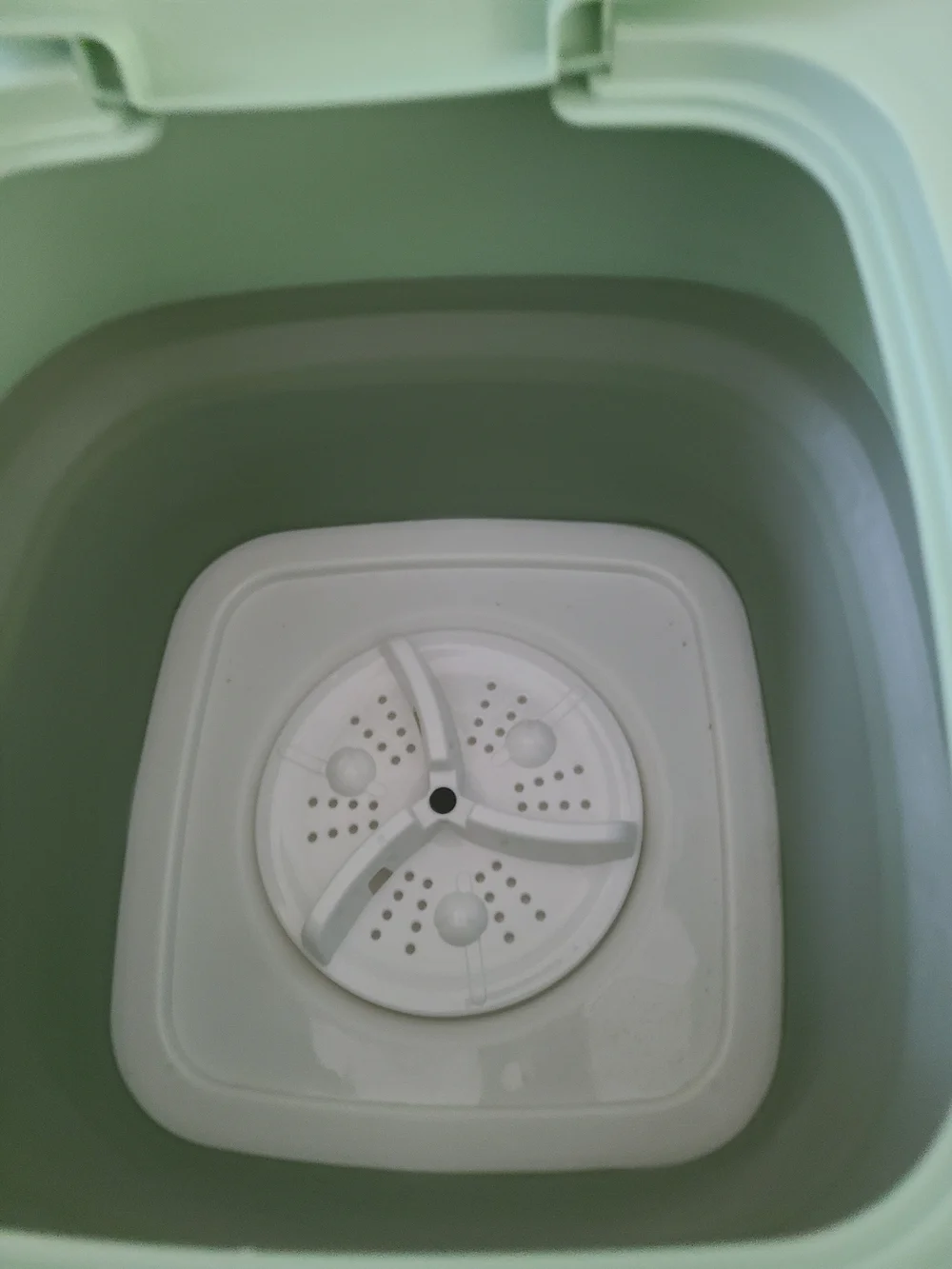 Compact Foldable Washing Machine in Mint Green - Portable Laundry Tub